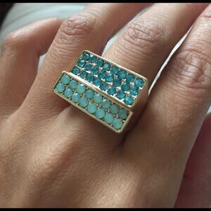 Blue Crystal fashion Ring